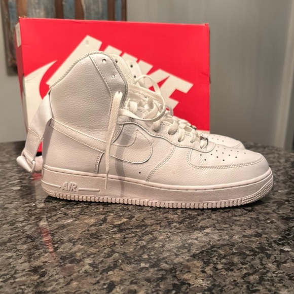 Nike White Air Force Max CB 2 Hyperfuse High-Top Sneakers EUC 10.5 - Picture 3 of 13